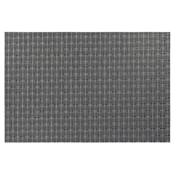 Woven Pvc Placemat Weave Black - Set of 12