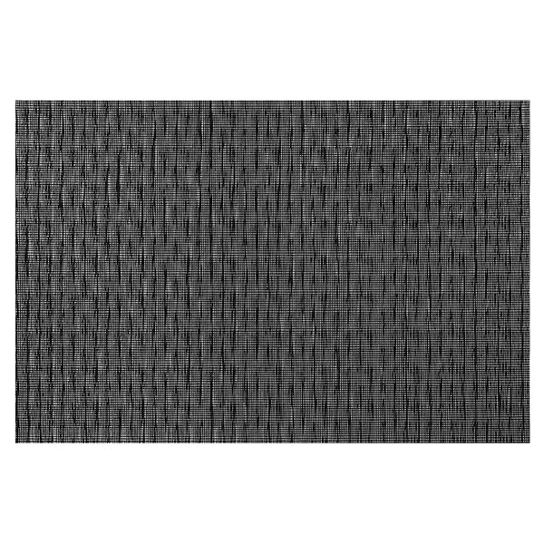 Woven Pvc Placemat Textstyle Black - Set of 12