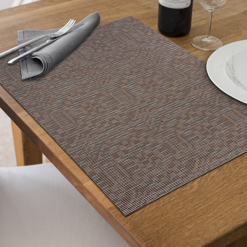 Woven Pvc Placemat Vintage Brown - Set of 12