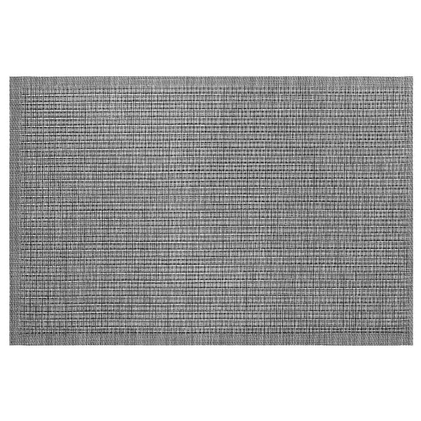 Woven Pvc Placemat With Lurex Grey - Set of 12