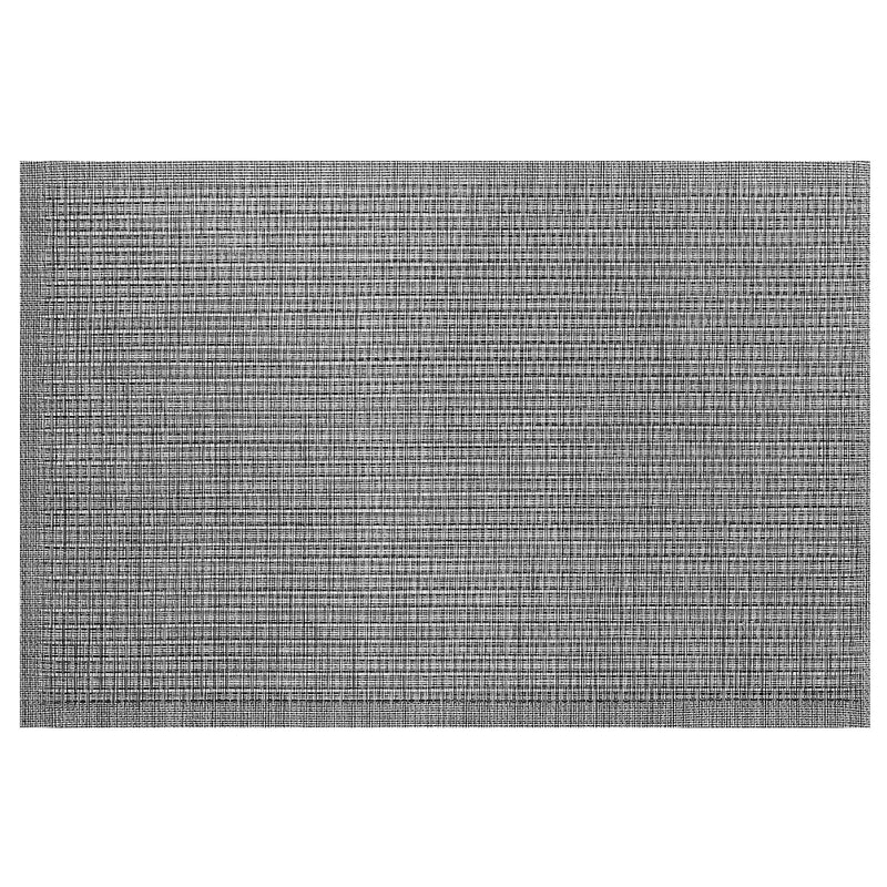 Woven Pvc Placemat With Lurex Grey - Set of 12