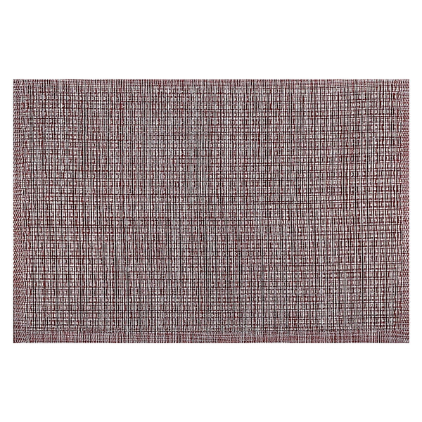 Woven Pvc Placemat With Lurex Red - Set of 12