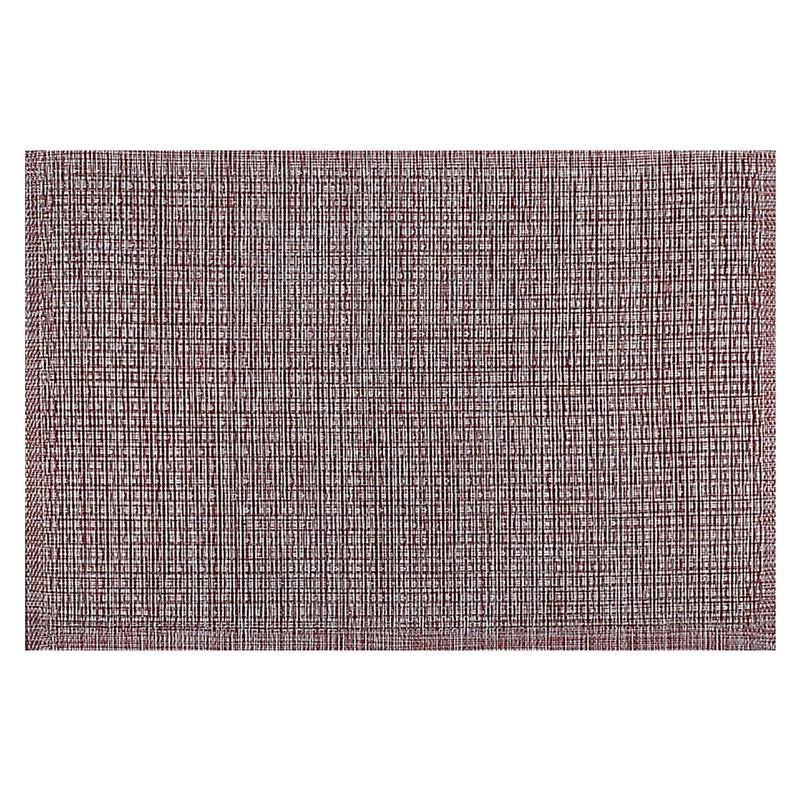 Woven Pvc Placemat With Lurex Red - Set of 12