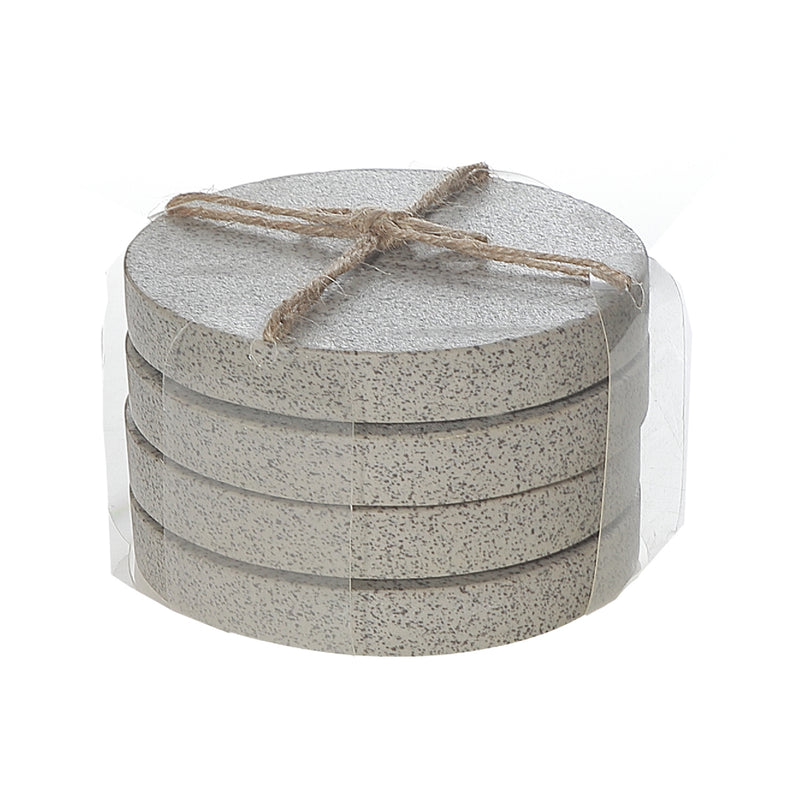 4PC Terrazzo Stone Round Coaster 4X4