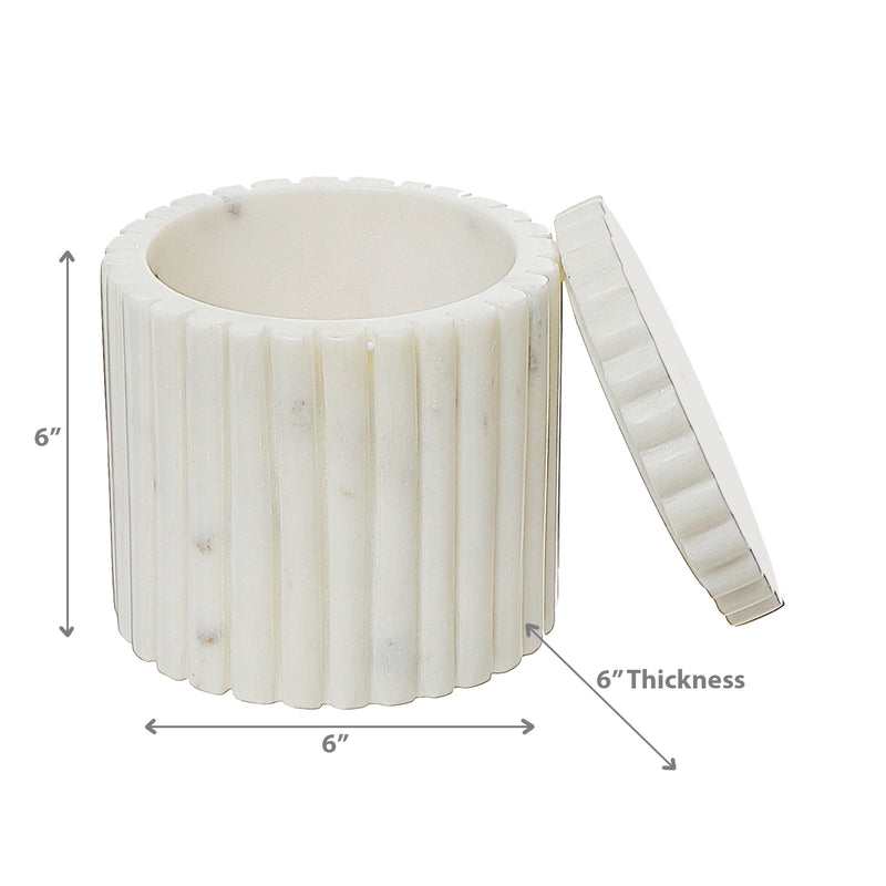 White Marble Canister