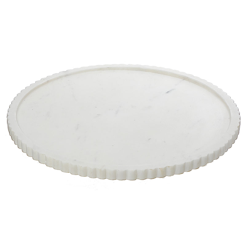 White Marble Round Tray