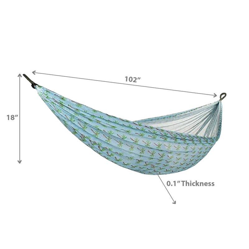 Mesh Hammock Blue Palm Tree - 4PC Set