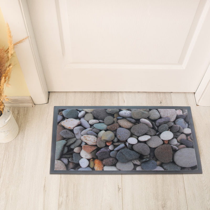 Printed Pvc Mat River Stones 18"X30"