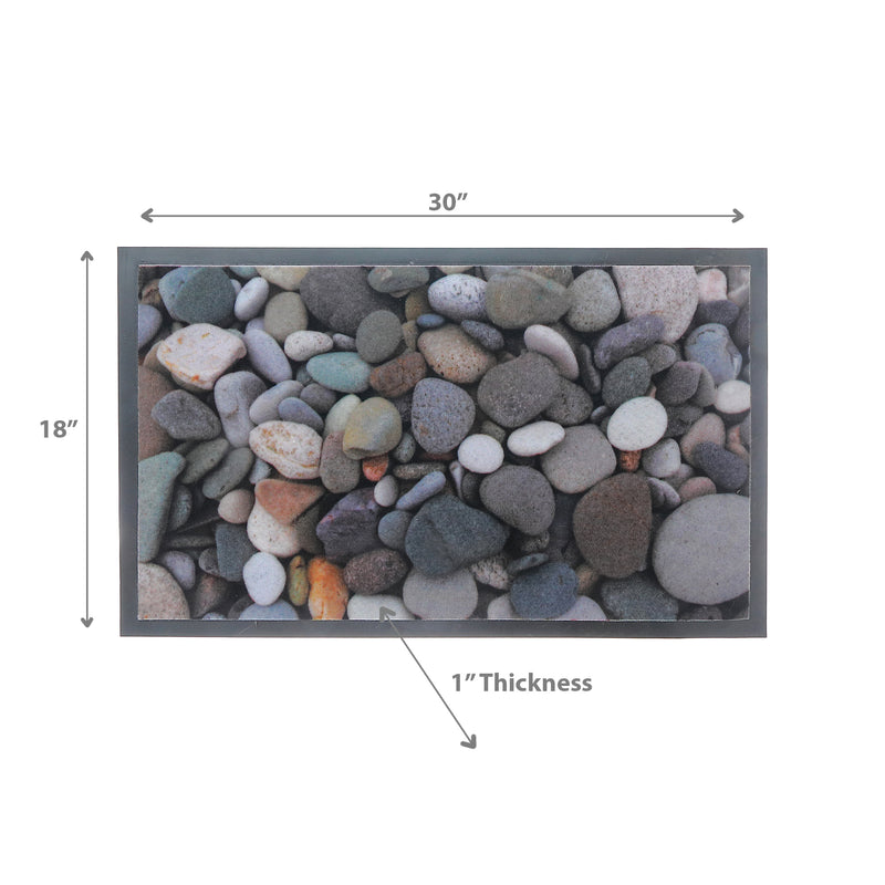 Printed Pvc Mat River Stones 18"X30"