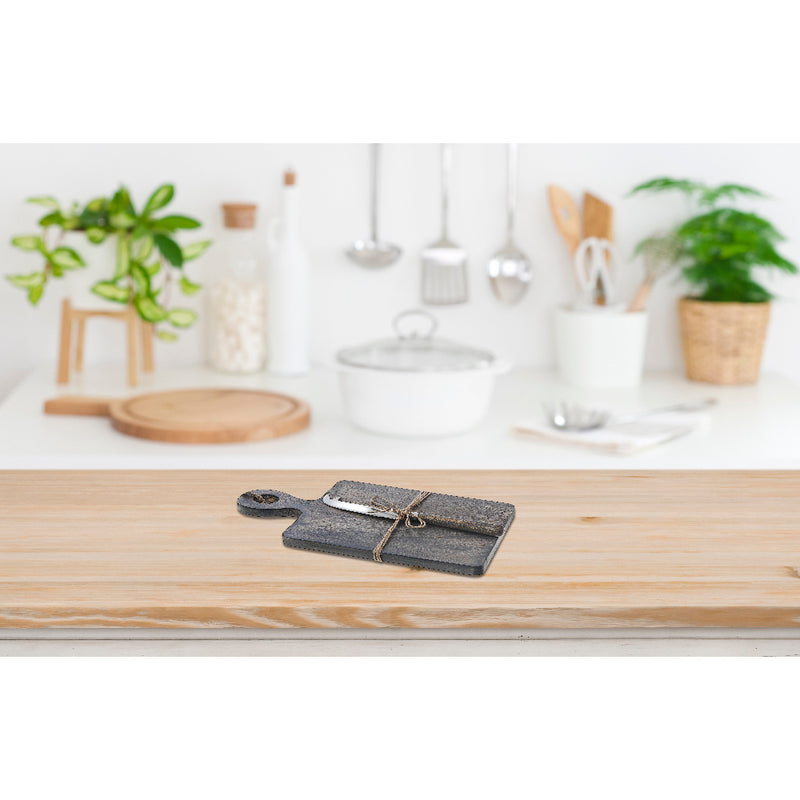 Custom Grey Wash Wood Board With Handle & Spreader