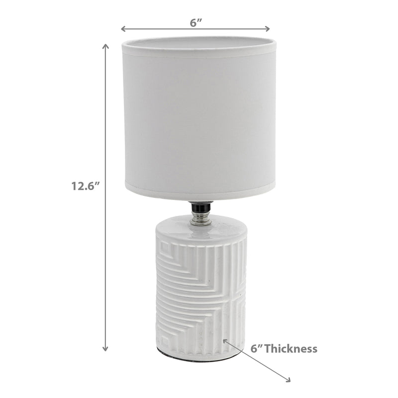 Ceramic Table Lamp With Shade Equator