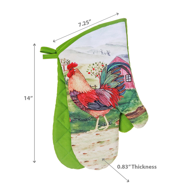 Oven Mitts 2PC Roosters - Set of 2