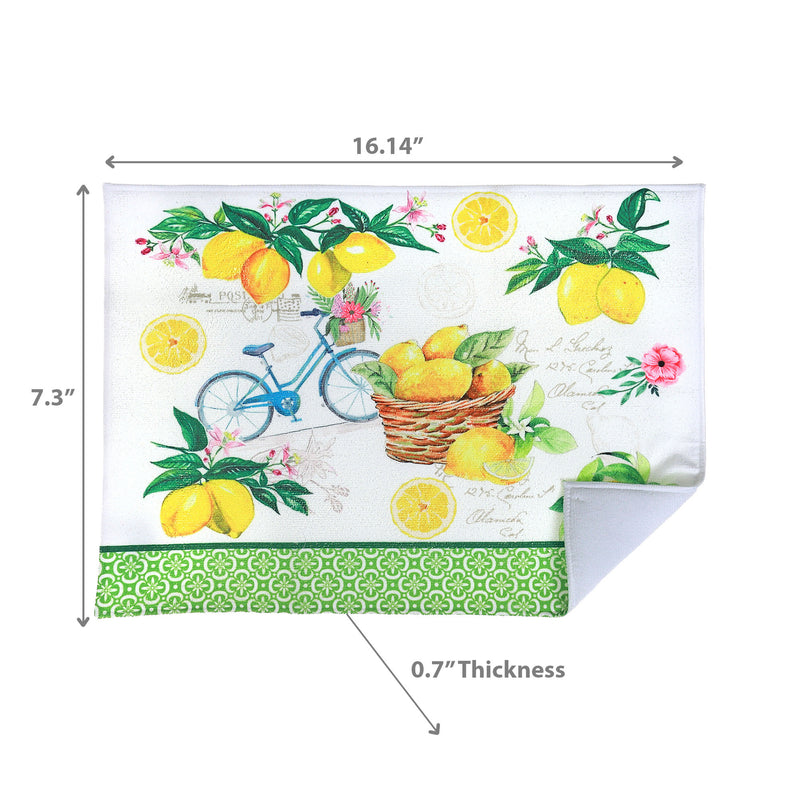 Microfibre Drying Mat Lemon Fruit