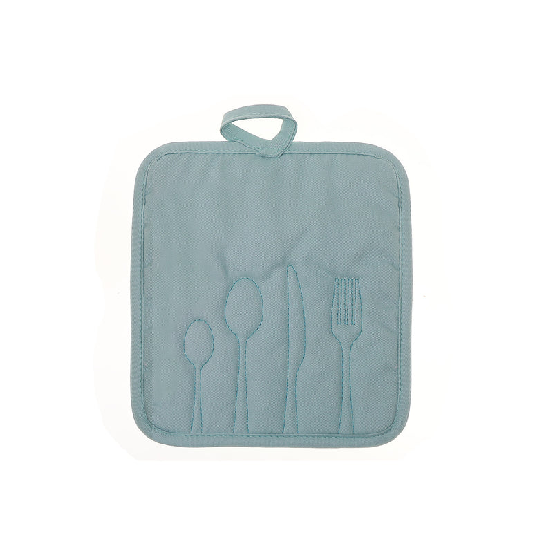 Utensil Front Stitched Pot Holder - Set of 6