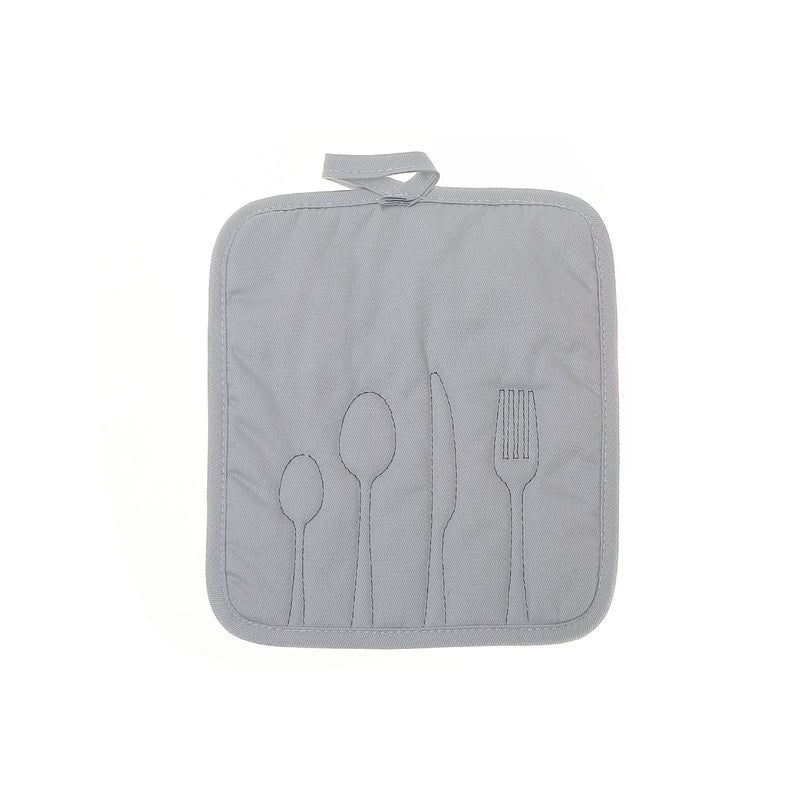 Utensil Front Stitched Pot Holder - Set of 6