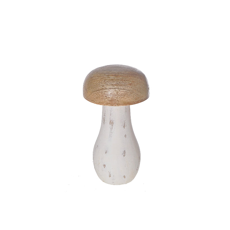 Mango Wood Nartural & White Mushroom