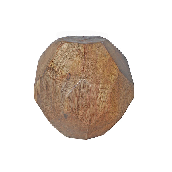 Mango Wood Decorative Ball 4.5"H Large