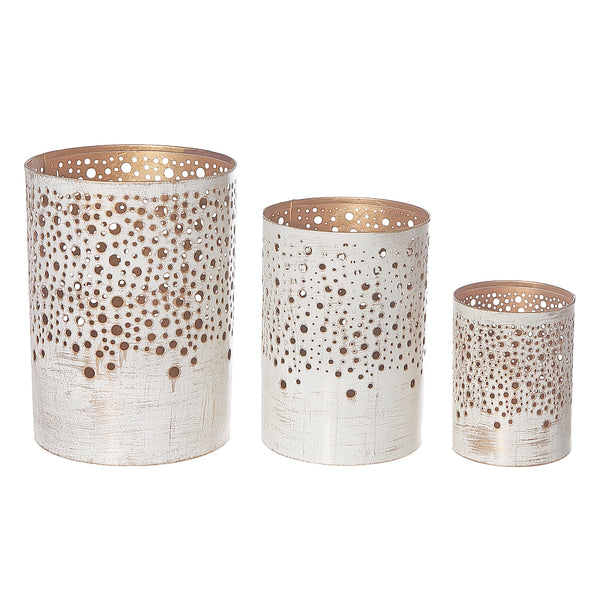 Metal Cutout Luna Candle Holder Set Of 3