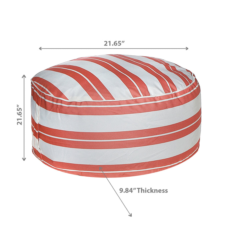 Boston Outdoor Cabana Stripe Inflatable Pouf