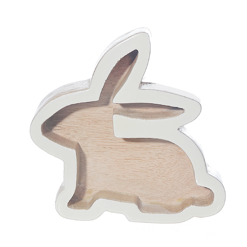 Wooden Bunny With Enamel Finish