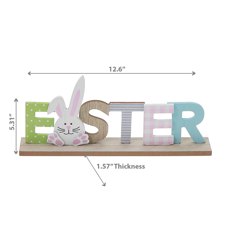 Wood Bunny Easter Stand Decor