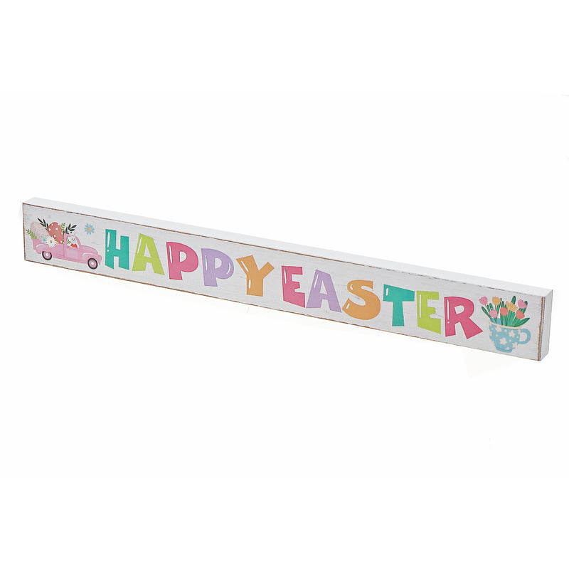 Rectangle Wood Block Happy Easter