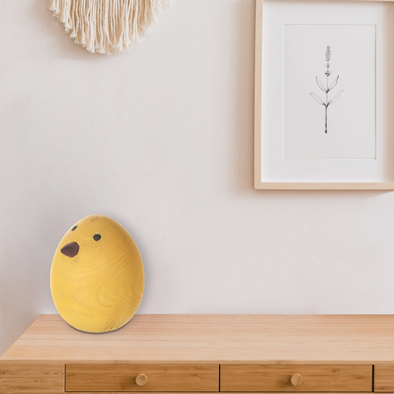 Wooden Chick Egg Decor