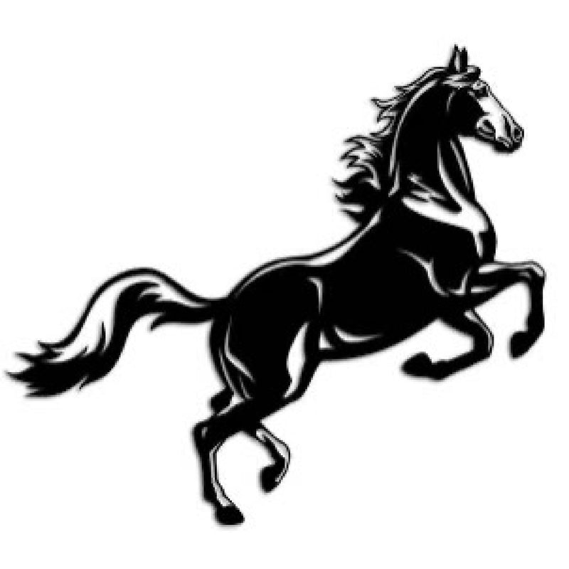 Metal Black Wall Decor Wild Horse