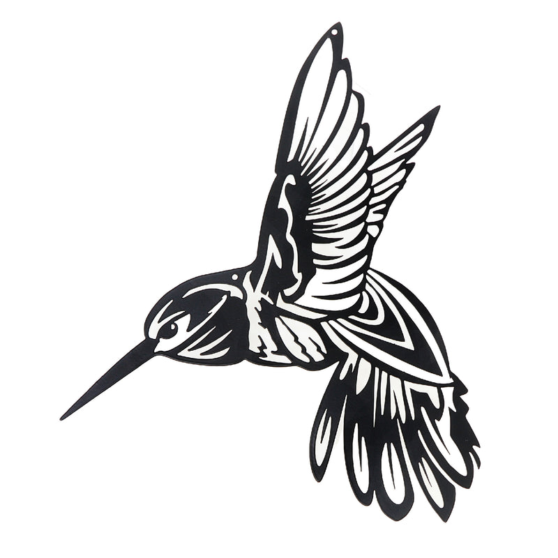 Metal Black Hummingbird Wall Decor