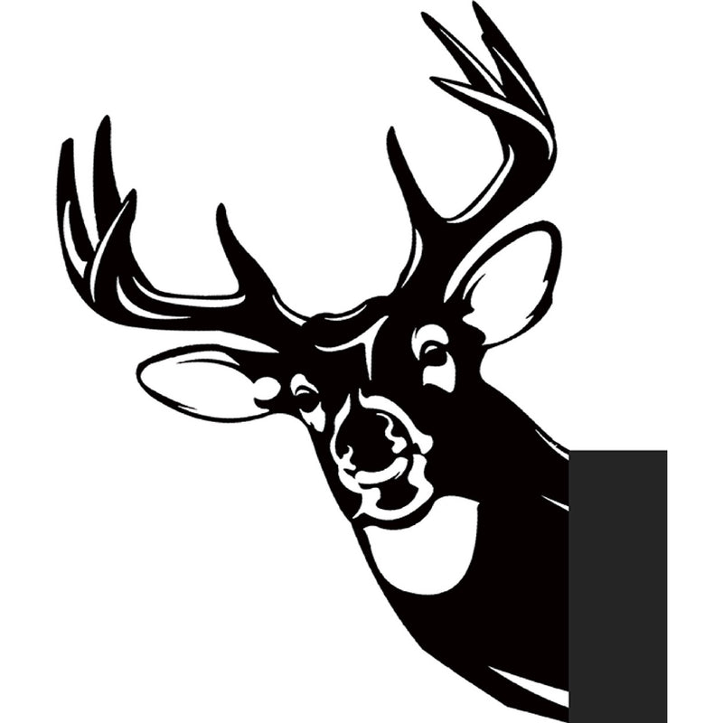 Metal Black Wall Decor Peeping Deer