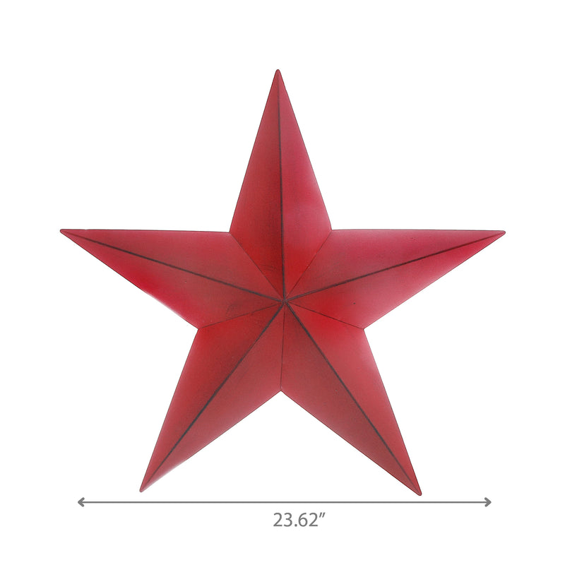 Metal Red Star Wall Decor