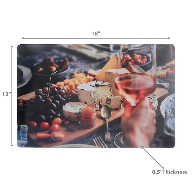 Plastic Placemat Cheeseboard 12 X 18 - Set of 12