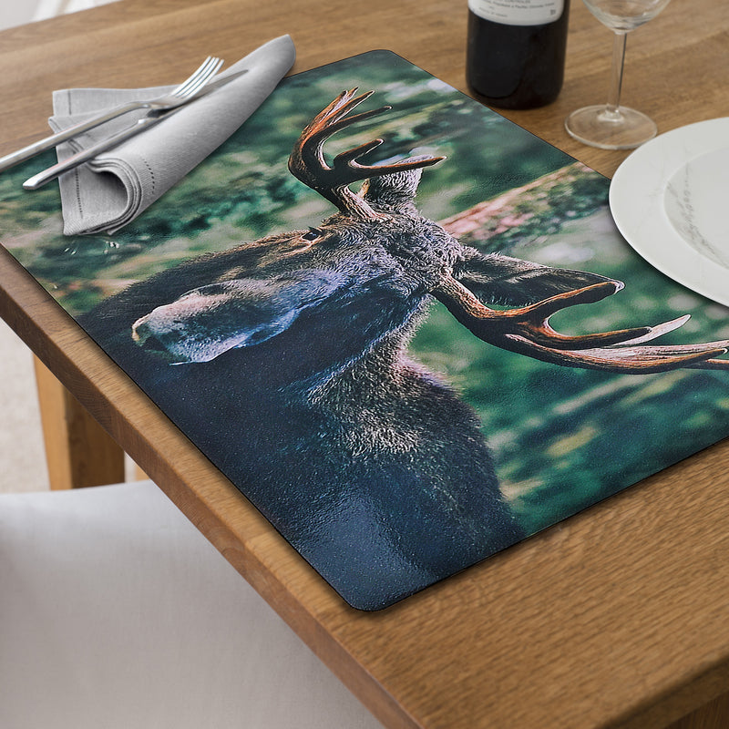 Plastic Placemat Moose 12 X 18 - Set of 12