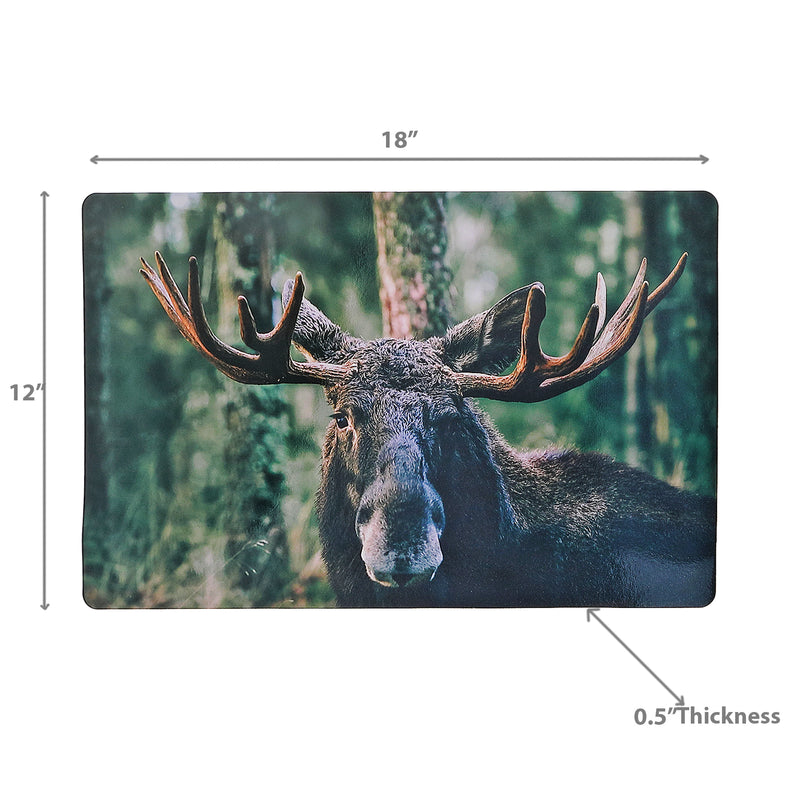 Plastic Placemat Moose 12 X 18 - Set of 12