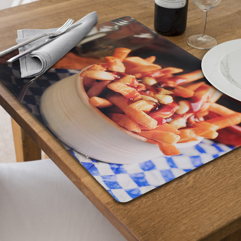 Plastic Placemat Poutine 12 X 18 - Set of 12