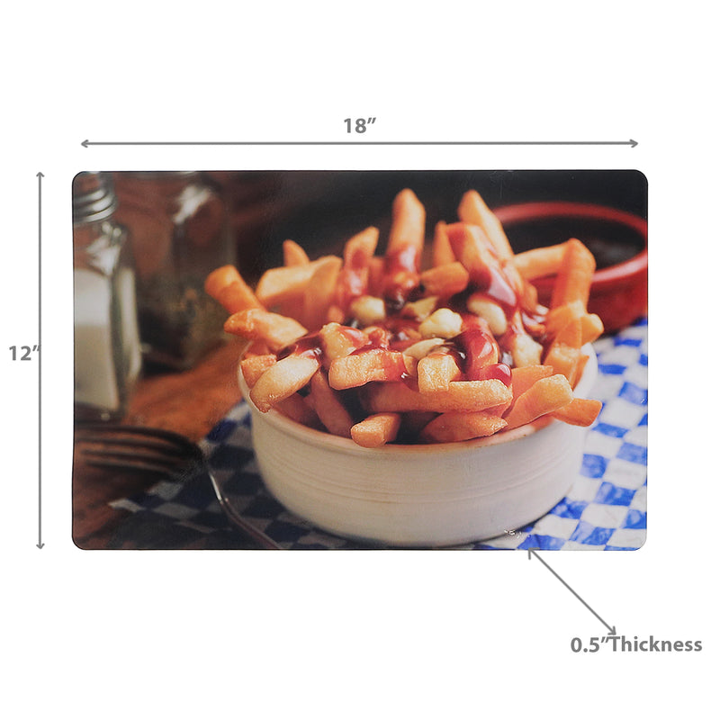 Plastic Placemat Poutine 12 X 18 - Set of 12