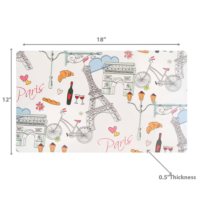 Plastic Placemat Paris 12 X 18 - Set of 12