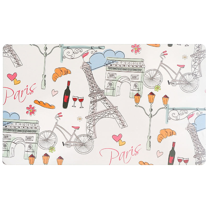 Plastic Placemat Paris 12 X 18 - Set of 12