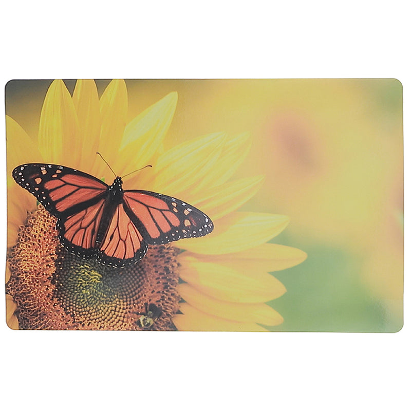 Plastic Placemat Sunflower Butterfly 12 X 18 - Set of 12