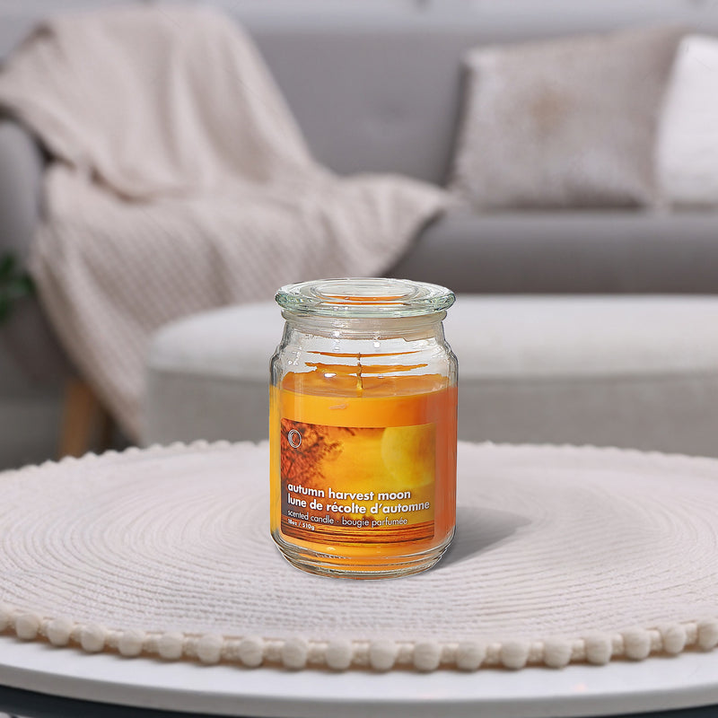 18 Oz Scented Jar With Glass Lid Autumn Harvest Moon - Set of 2