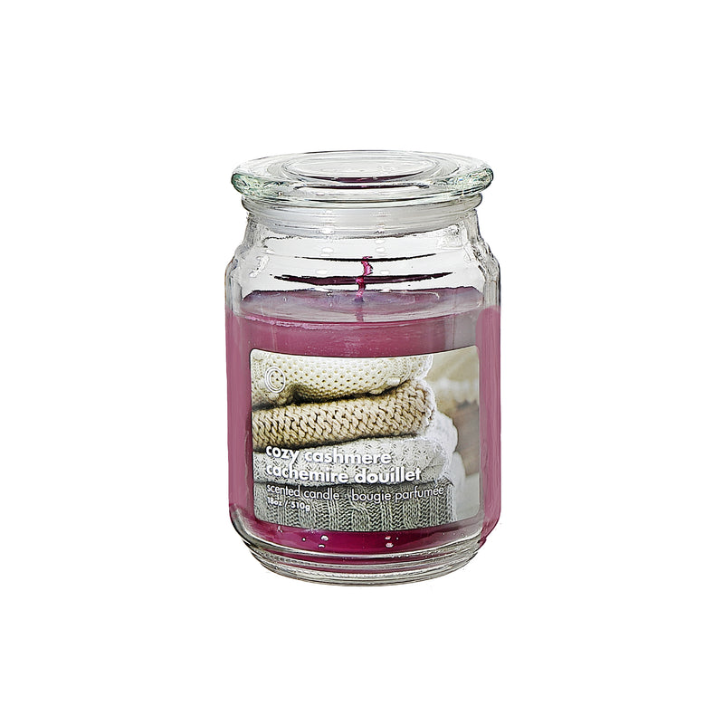 18 Oz Scented Jar With Glass Lid Cozy Cashmere - Set of 2