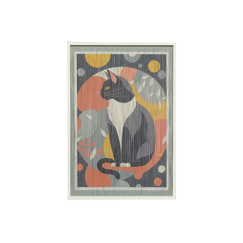 Thread Framed Wall Art Cat In Matisse Style