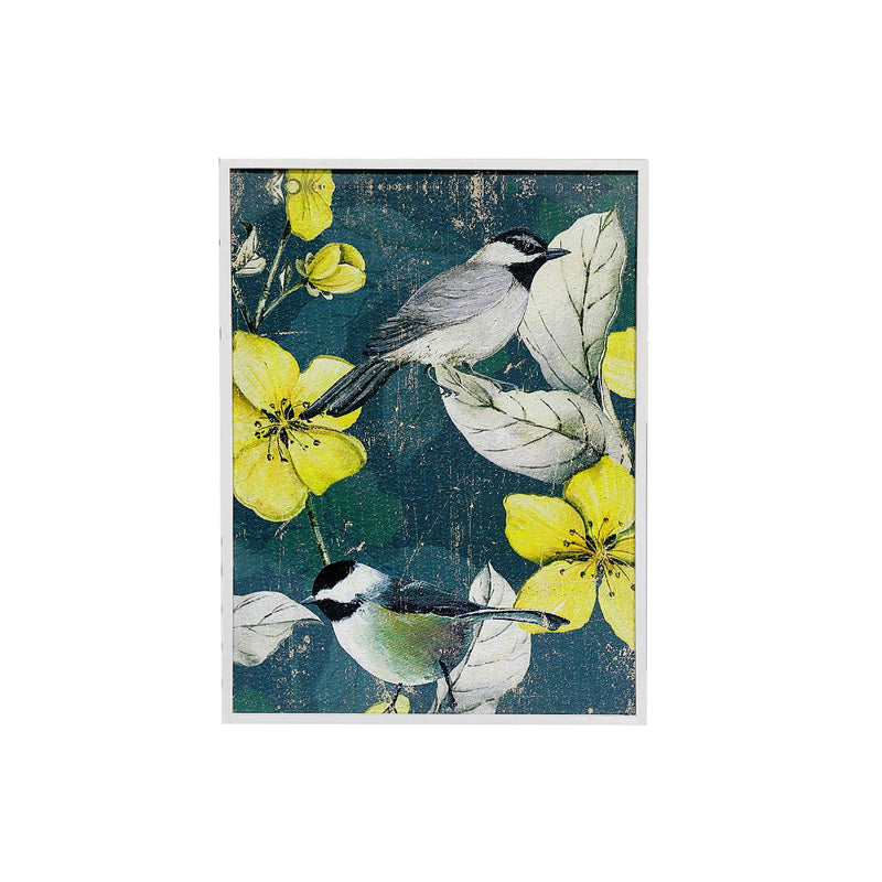 Recycled Paper Framed Wall Art Flower & Bird