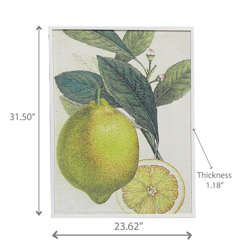 Recycled Paper Framed Wall Art Lemon