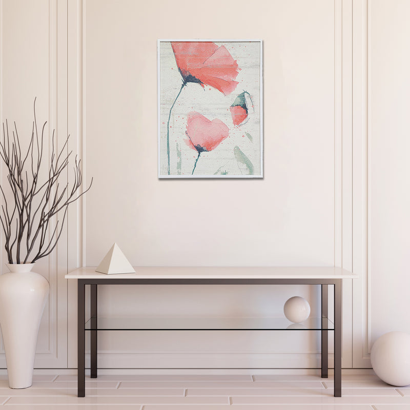 Recycled Paper Framed Wall Art Poppy