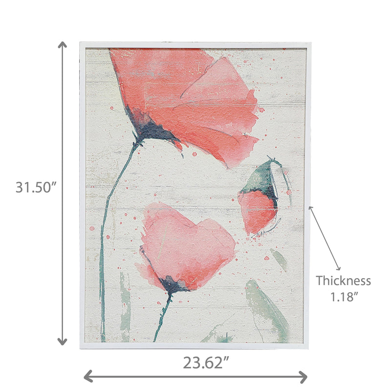 Recycled Paper Framed Wall Art Poppy