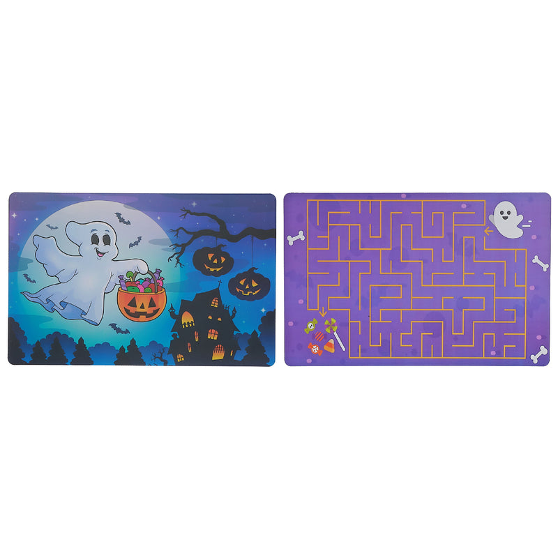 Pp Reversible Placemat Flying Gost and Pac-Man - Set of 12