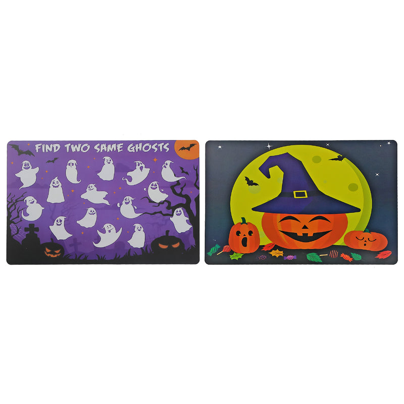 Pp Reversible Placemat Multy Ghost and Pumpkin - Set of 12