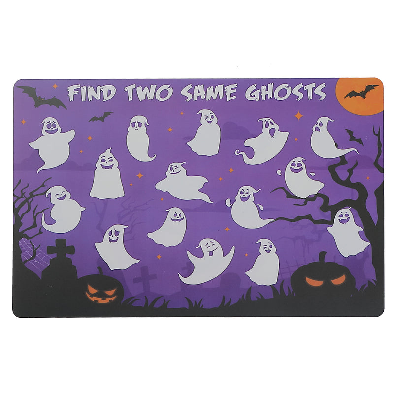 Pp Reversible Placemat Multy Ghost and Pumpkin - Set of 12