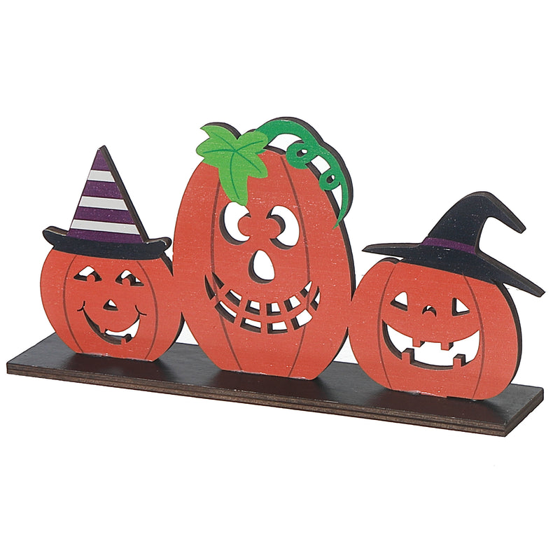 Wooden Triple Halloween Pumpkin Stand